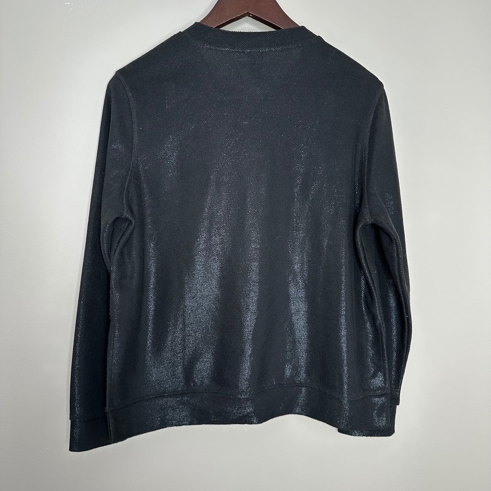 Tristan Women's Black Metallic Shimmer Bomber Jacket Full Zip Casual‎ M - Picture 7 of 7